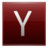 Letter Y red